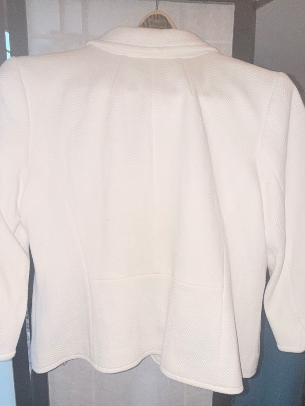 Talbots Cream Textured Two-Button Blazer - Picture 7 of 11